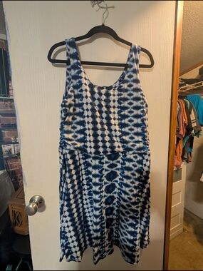 Blue Tie-Dye Dress